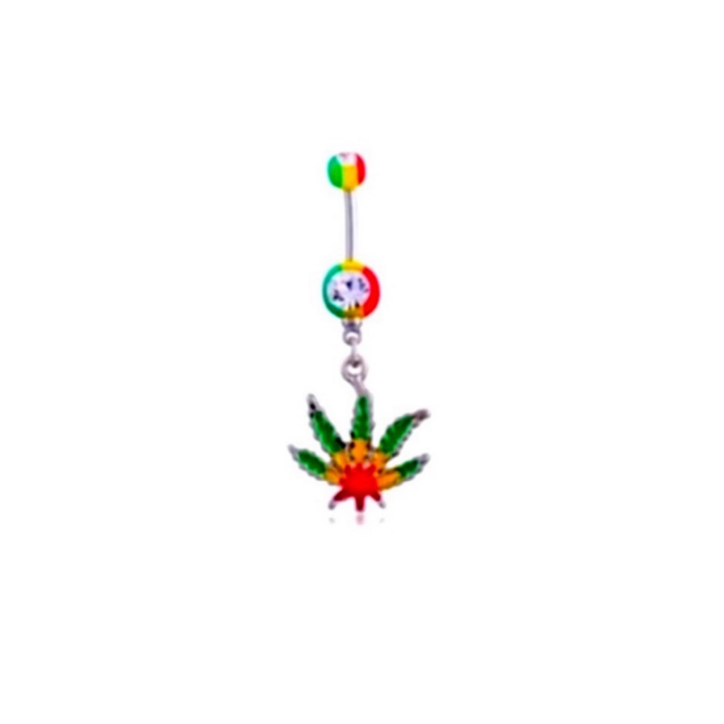 New Rasta Dangle Belly Ring